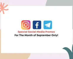 Special Social Media Promos For The Month of September Only! 